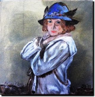 Meisje met de blauwe hoed
